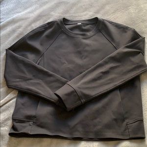 Lululemon black crew neck sweatshirt